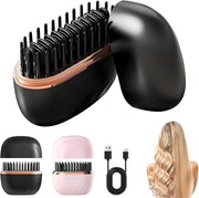 Capsule Hair Straightener & Styler | Mini Cordless Hair Straightener Comb | USB Rechargeable Portable Heat Hair Brush for Travel | Dual Use Straightening & Styling Tool