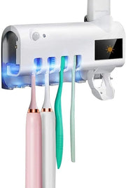 Wall-Mounted UV Toothbrush Sterilizer & Toothpaste Dispenser