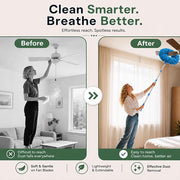 Ceiling Fan Cleaner Brush with Extendable Pole (Assorted Color)