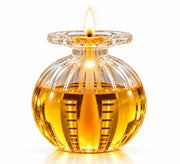 6.5cm Glass Akhand Diya, Crystal Oil Lamp (Wick & Oil not Included)