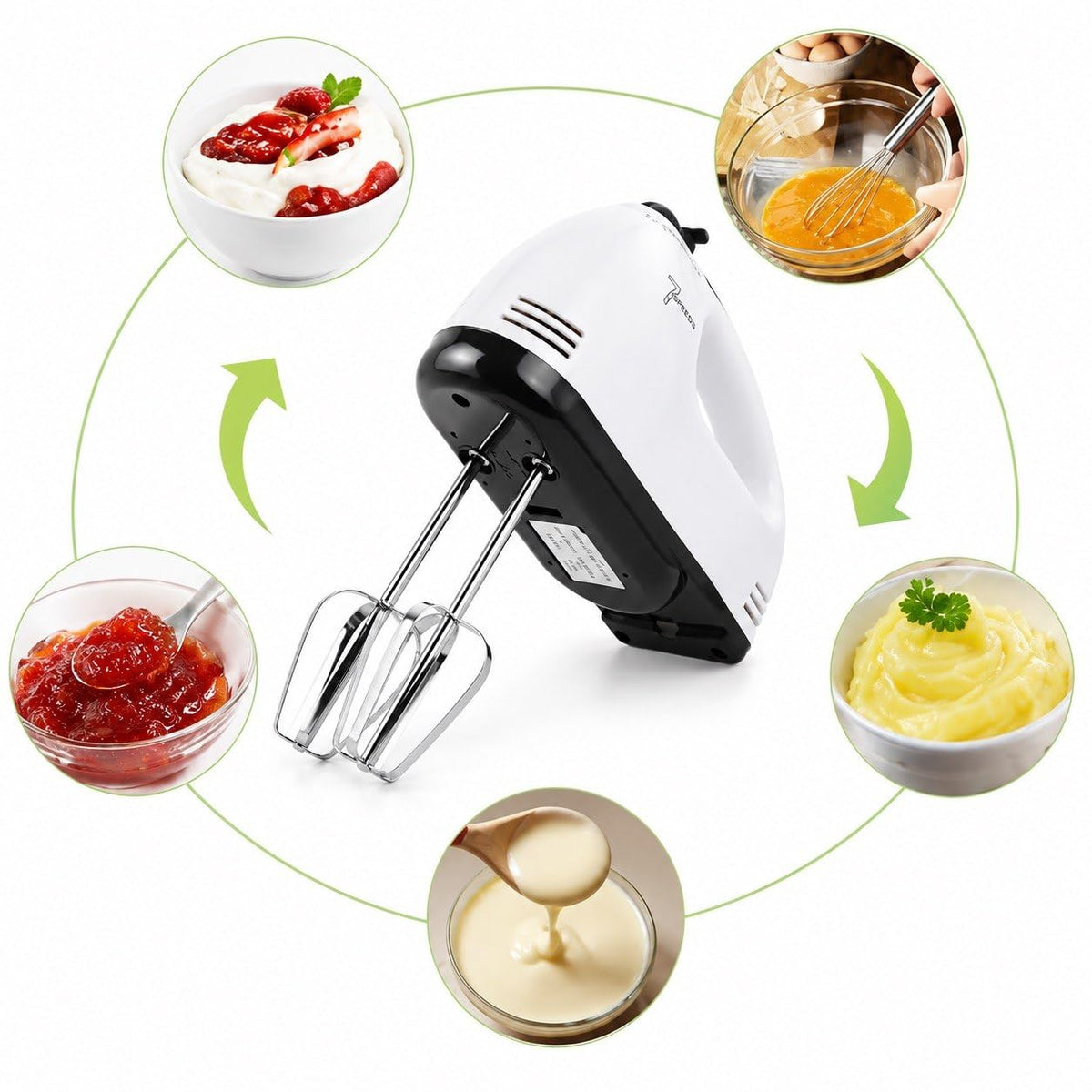 Food Beater for Whipping Mixing Cookies Cakes Eggs Dough
