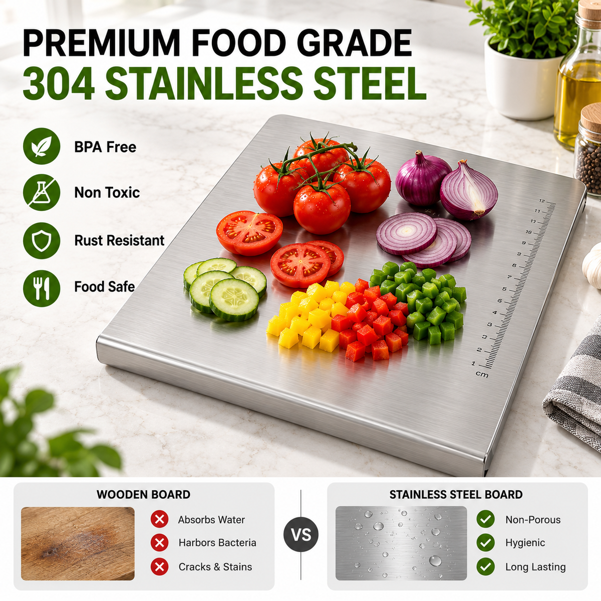 Stainless Steel Chopping Board