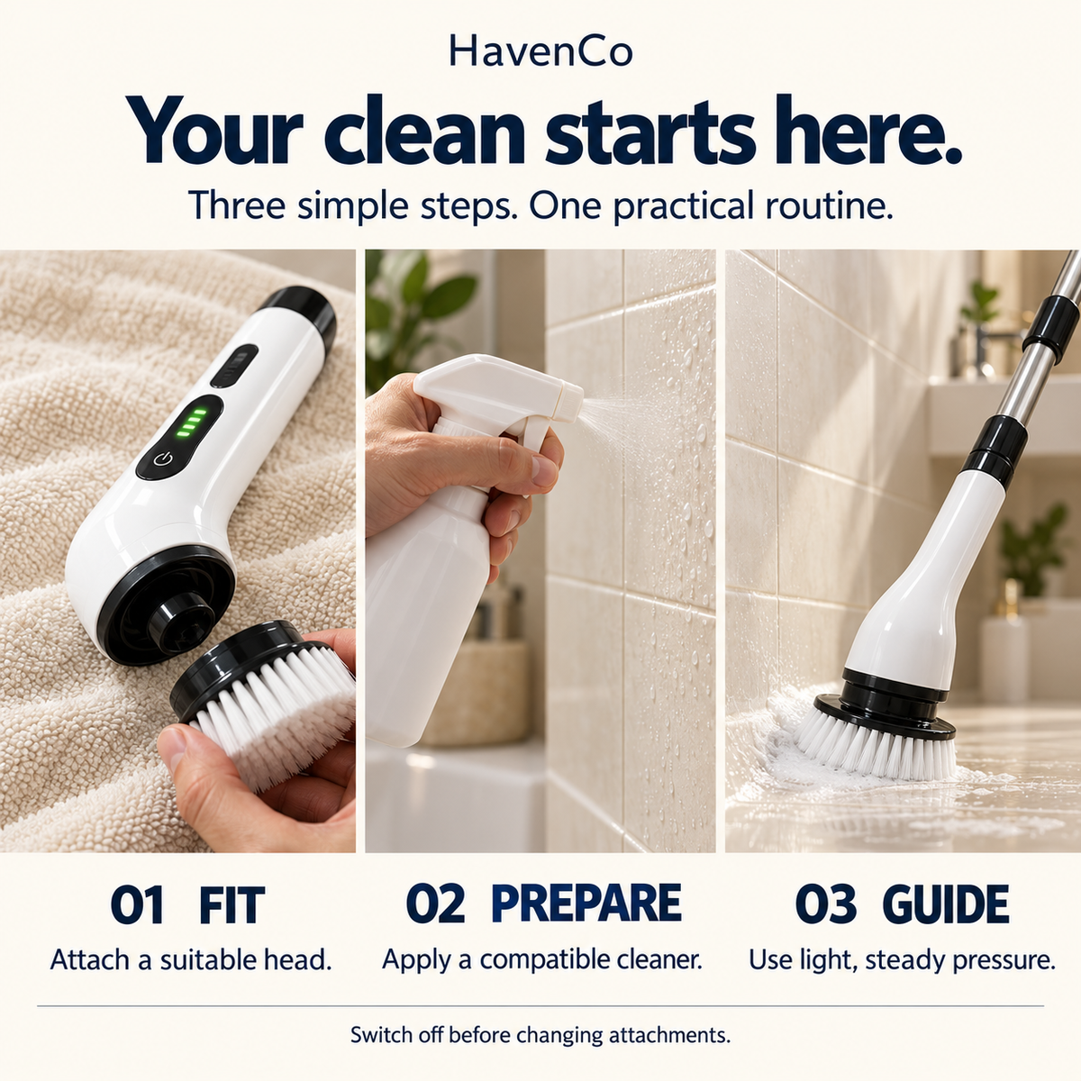 9-in-1 Electric Spin Scrubber with Extendable Handle