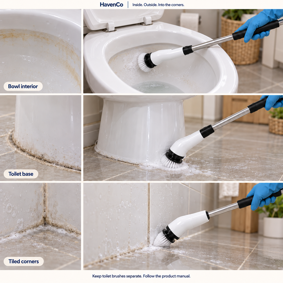 9-in-1 Electric Spin Scrubber with Extendable Handle