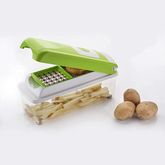 13-in-1 Vegetable Chopper, Slicer & Grater with Container