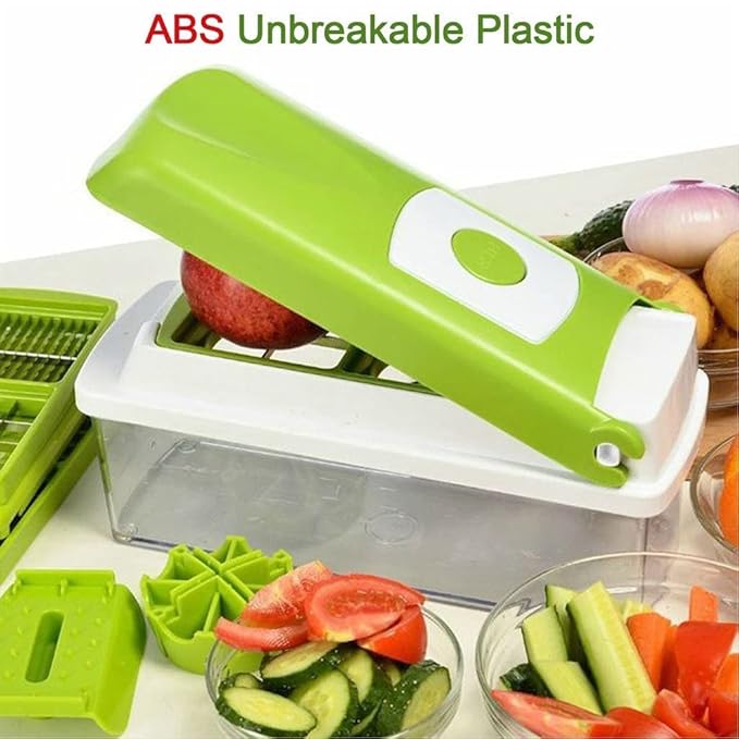 13-in-1 Vegetable Chopper, Slicer & Grater with Container