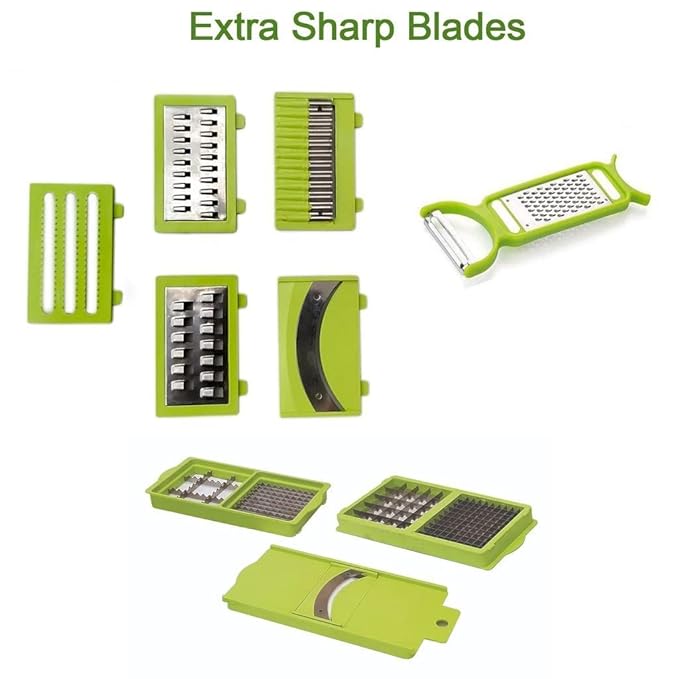 13-in-1 Vegetable Chopper, Slicer & Grater with Container