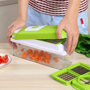 13-in-1 Vegetable Chopper, Slicer & Grater with Container